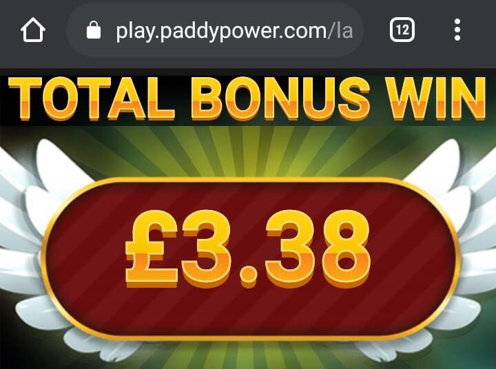 Paddy Power free spins winnings