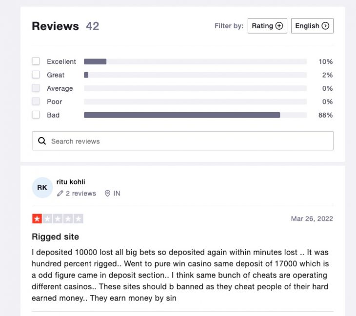CasinoDays reviews online