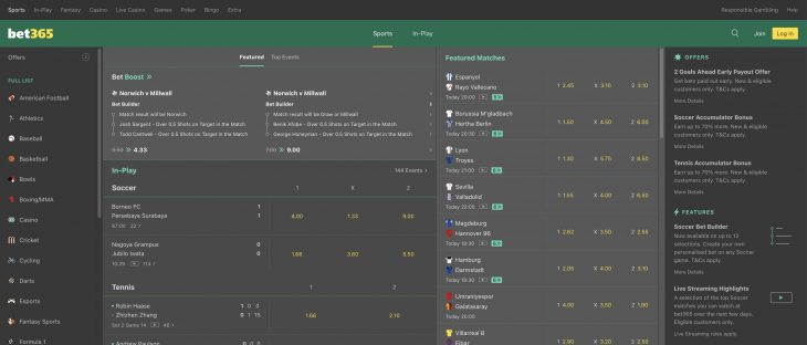 Bet365 betting site