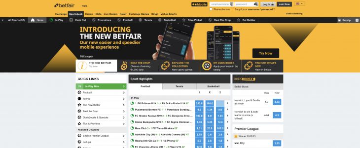 Betfair betting site