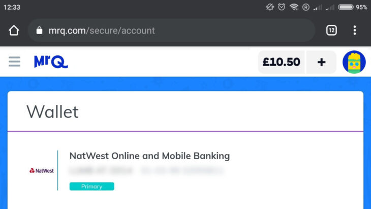 Withdrawing with Bank Transfer at MrQ