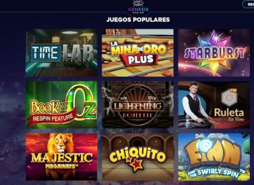 Juegos de casino populares en el casino online Genesis
