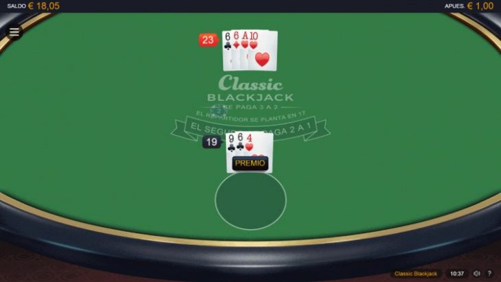 Juego de cartas Blackjack en este casino en línea