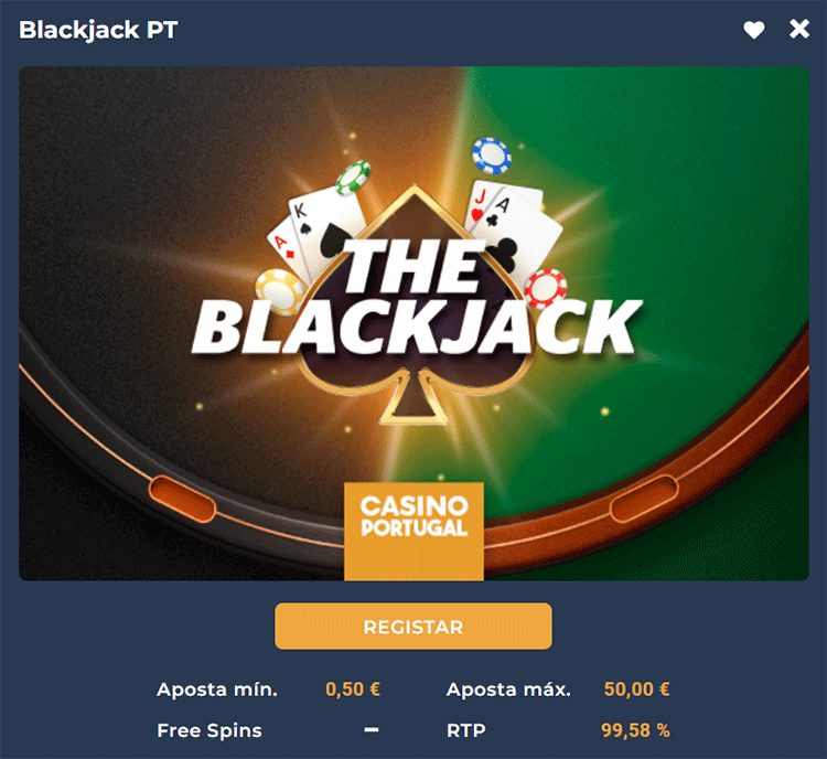 Blackjack em casinos com depósito mínimo de 5 euros