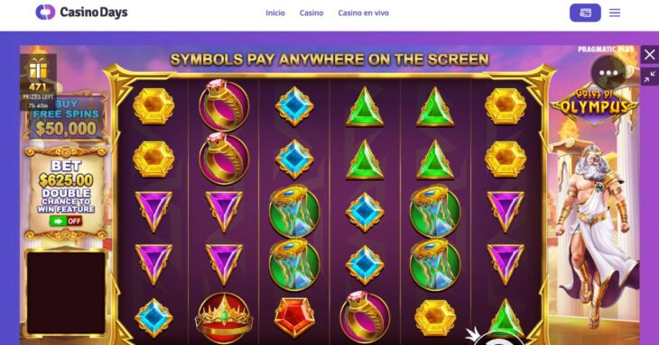 Ejemplo de uno de los juegos populares disponibles en casinodays