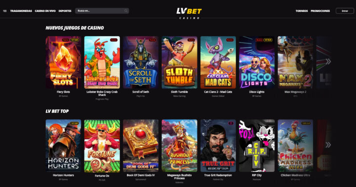 juegos disponibles en LVBet en Chile
